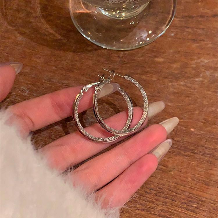 

Новые большие круглые серьги-кольца для женщин, модное заявление, блеск, панк, серьги-шармы, праздничная бижутерия