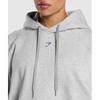 Gymshark Graphic Reaper Oversized Hoodie Light Grey Core Marl B2b7j Gbcn