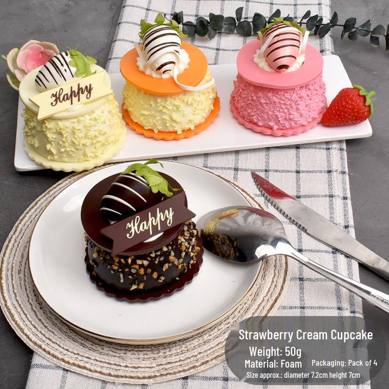 Fake Fruit Cake Toy: Squeeze Toy & Baking Display Prop for Kids