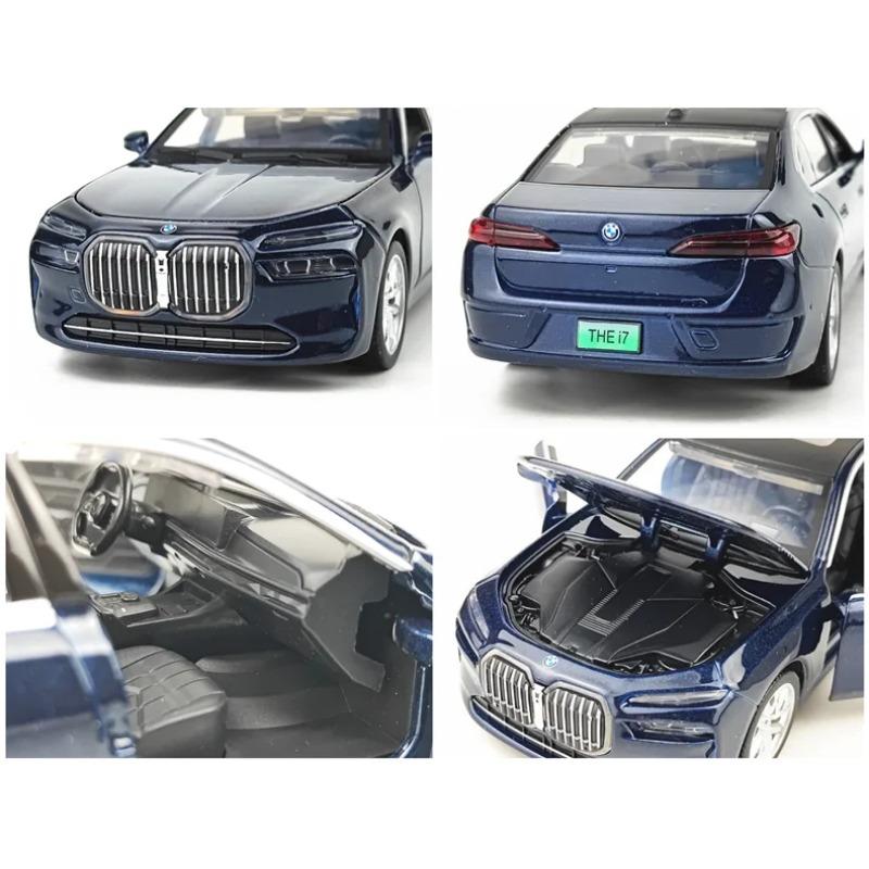Měřítko 1/32 BMW I7 Luxusní auto Slitinové auto Odlitky a Hračková vozidla Model auta Miniaturní model auta Hračky pro děti