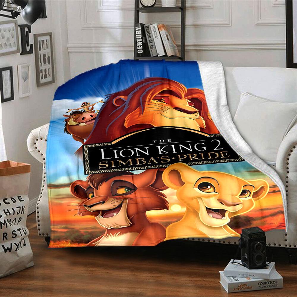 1pc Lion King 2 Simba's Pride Blanket Lightweight Flannel Throw for Sofa Bed Travel Camping Livingroom Office Couch Chair 1111KK