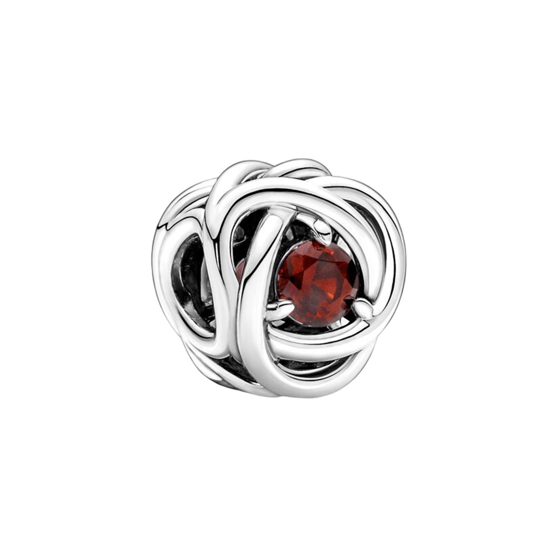 Pandora Moments Red Eternal Loop Charm 925 Silver Jewelry Accessories Women Jewelry 790065C06 Box,F,Silver