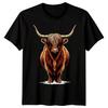 Hochlandrind Tiere Herren T-Shirt Damen T-Shirt Grafik Unisex T-Shirt