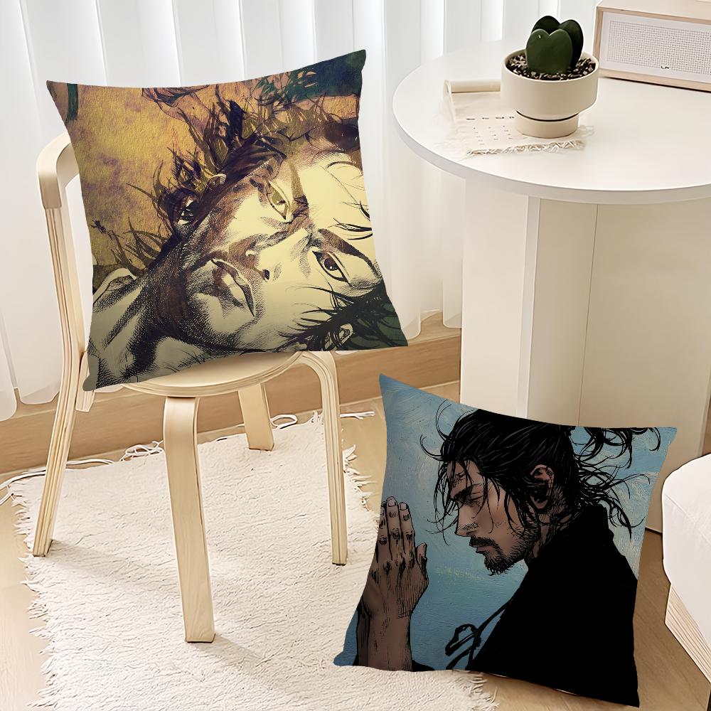 Manga Vagabond Cool Pillow Case Sofa Living Room Bedroom Headboard Backrest Cushion Square Cushion Nap Time