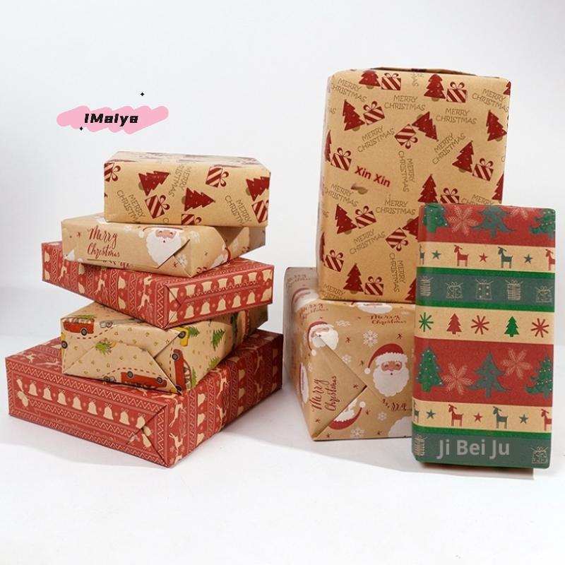 M-1 Roll Christmas Wrapping Paper - Cute Deer Design, Planners And Brokers, Suitable For Presents, Handmade Gifts, Gift Wrapping