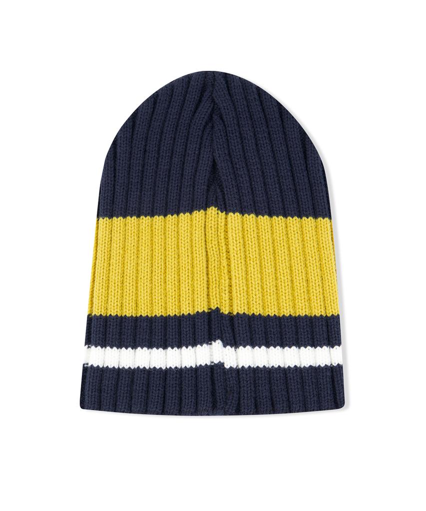 YESEYESEE Y.E.S Stripe Beanie Navy