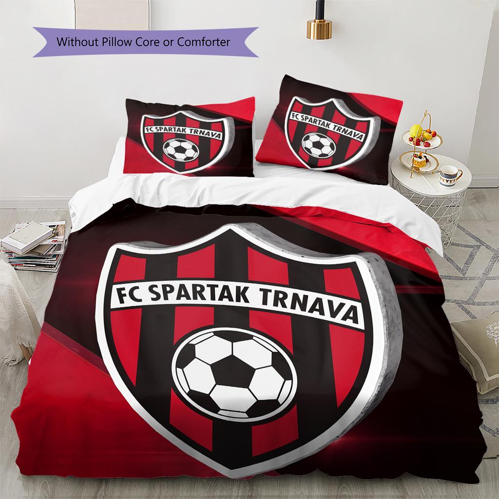 FC Spartak Trnava Pattern Bedding Home Decoration Birthday Gift (1 * duvet cover + 2 * pillowcase, without core)