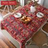 1PC Nuan Series Artistic Jacquard Romantic Style Polyester Tablecloth with Tassels for Dining Table Coffee Table Makeup Table Home Decor