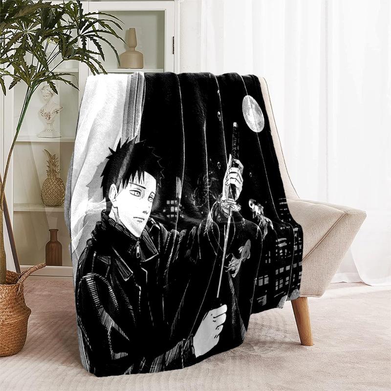 Cool Anime K-Kagurabachi printed throw blanket—lightweight,soft,warm;versatile blanket all seasons—perfect air-conditioning throw,nap blanket