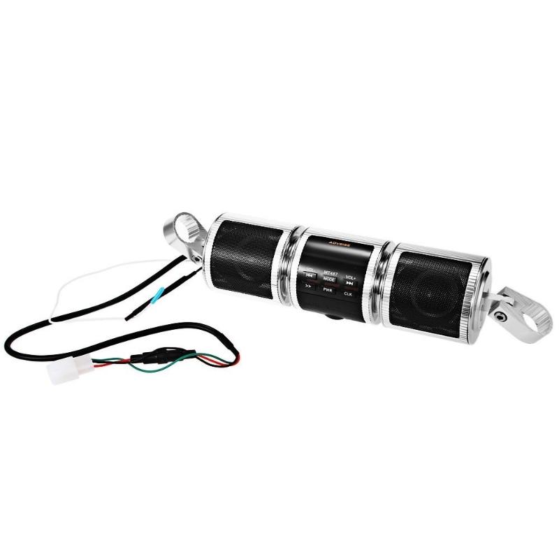 

Motorcycle MP3 Player Speaker BT Music FM Radio Adjustable Bracket Motorbike Audio Stereo кавовий