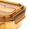 LOCK&LOCK Rectangular Amber Glass Food Storage Container