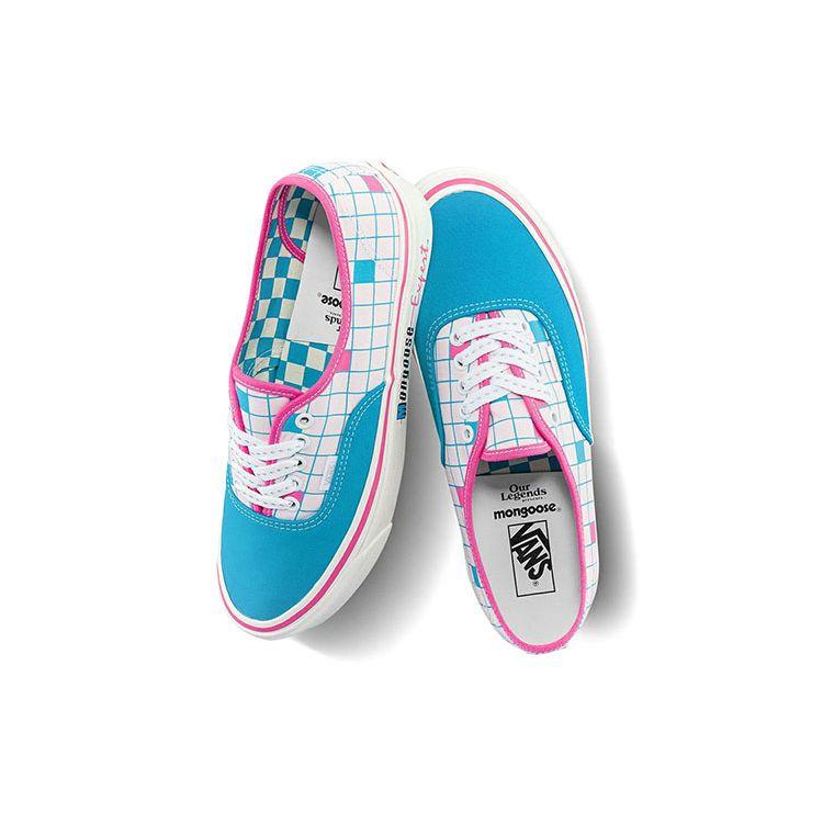 Vans Our Legends x Authentic 44 DX Mongoose - Turquoise Pink Checkerboard Unisex Sneakers Blue VN0A7Q5CFZP