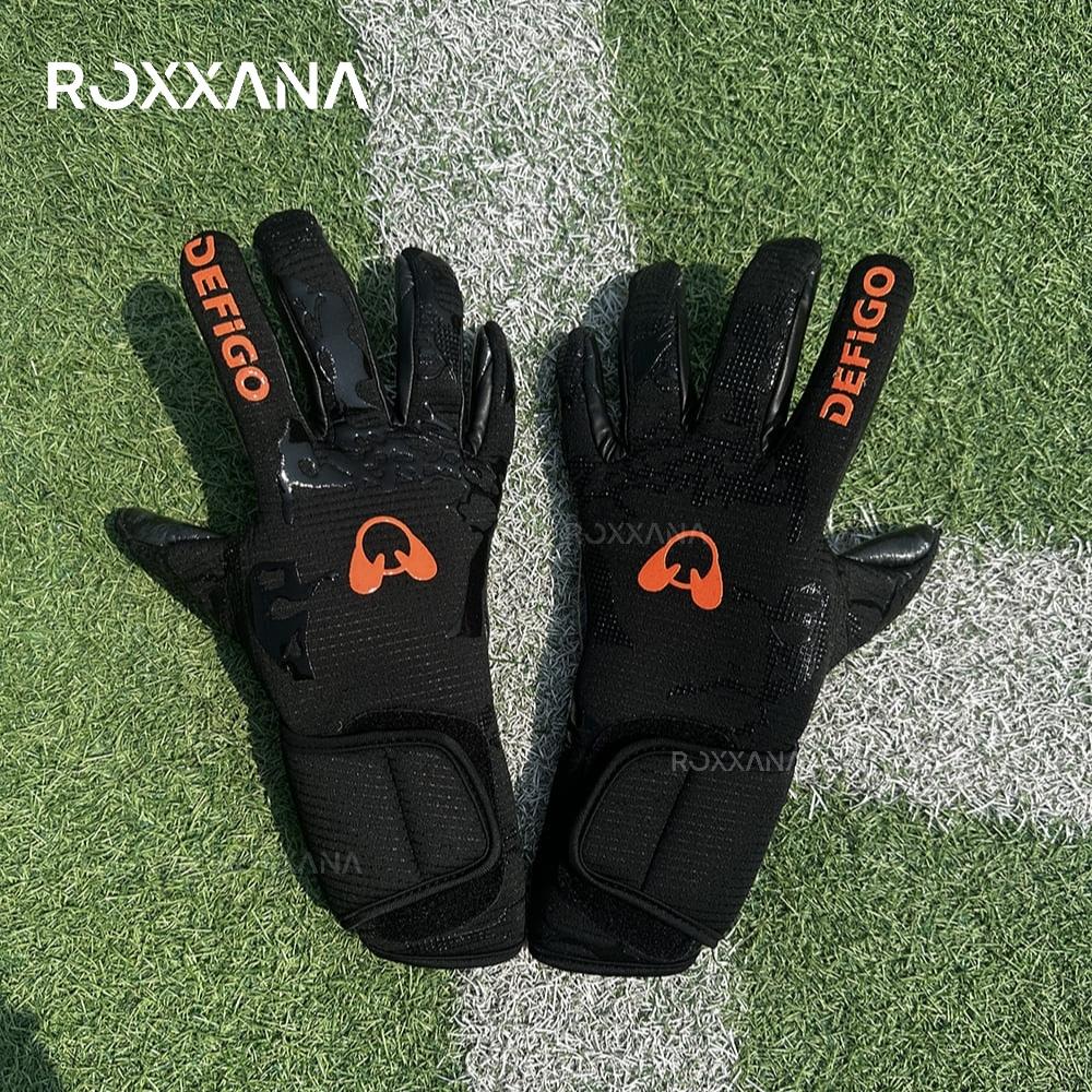 ROXXANA Hochleistungs-Schutz-Erwachsenen-Fußballtorwarthandschuhe - Rutschfest mit Latex-Grip | Ideal für Training & Spiele
