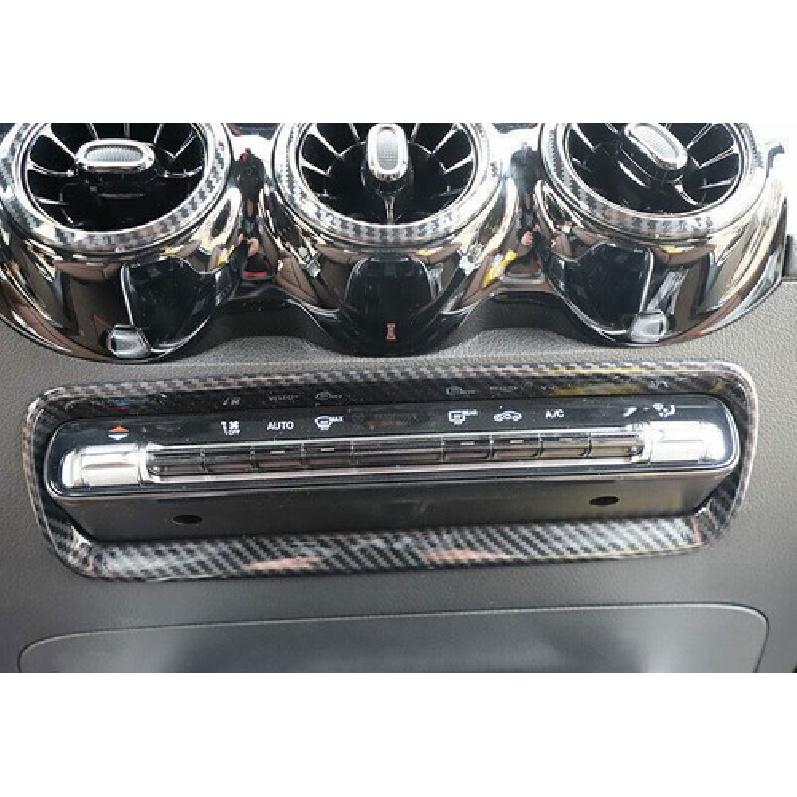 Cover Trim Car Inner Central -22 Carbon Fiber AC Button Control For Benz GLA