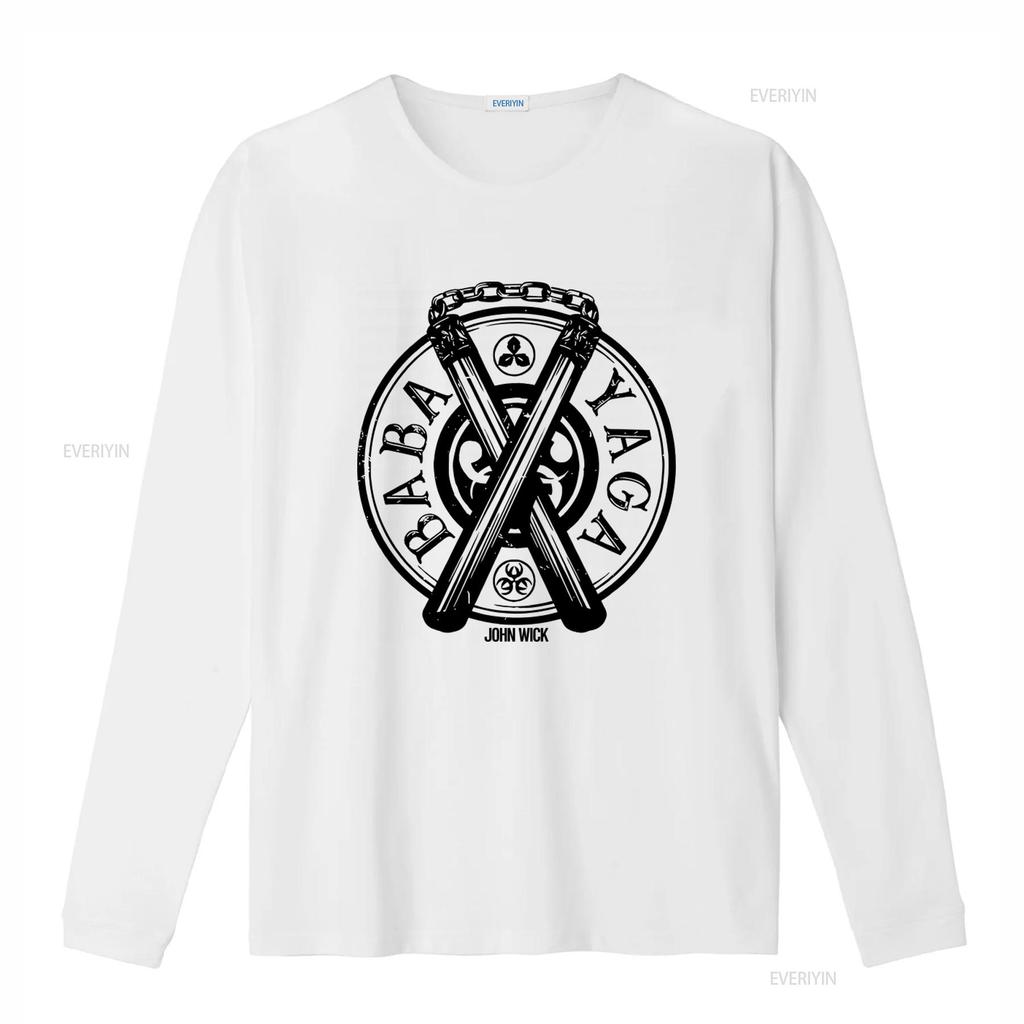 Baba Yaga Badge John Wick Print T Shirt for Men and Women High Quality Comfortable Cotton Fabric Vintage Washed Stretched