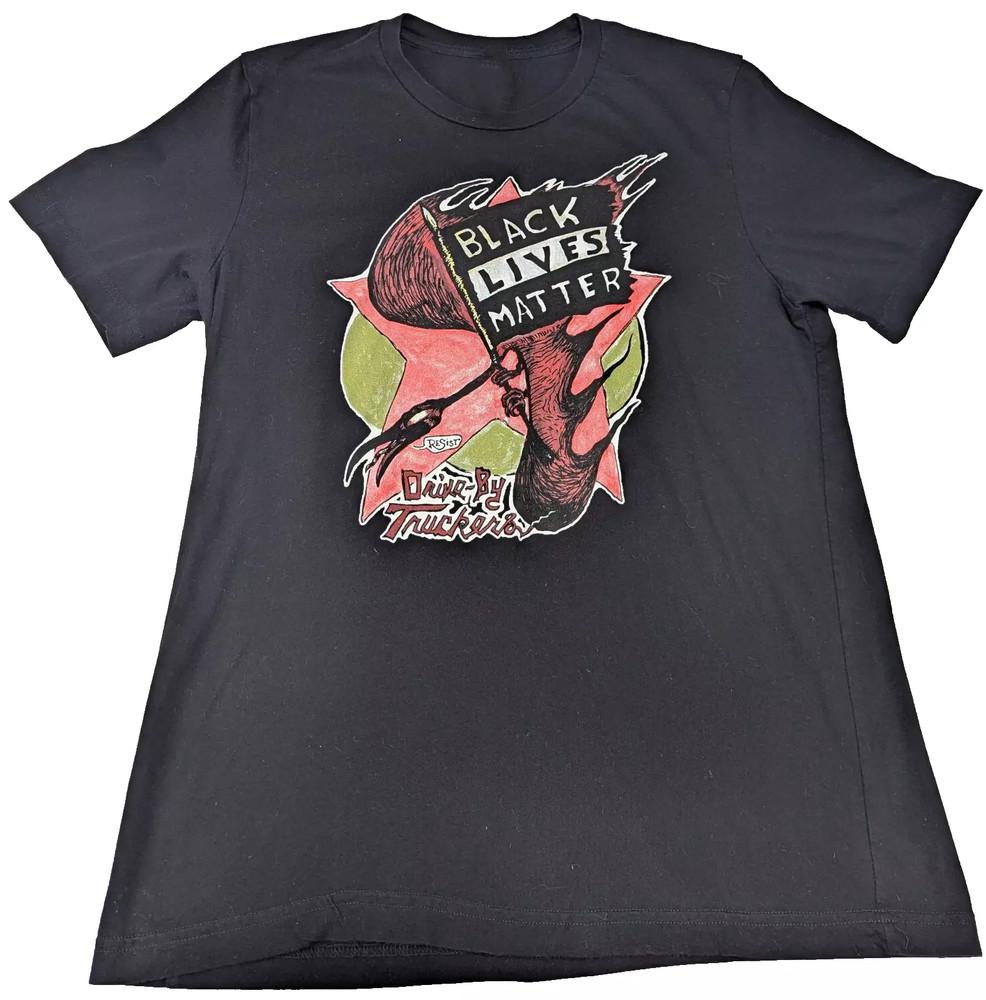 Винтаж Drive By Truckers Black Lives Matter Хлопковая черная футболка для мужчин SE226 Унисекс футболка XXXXL