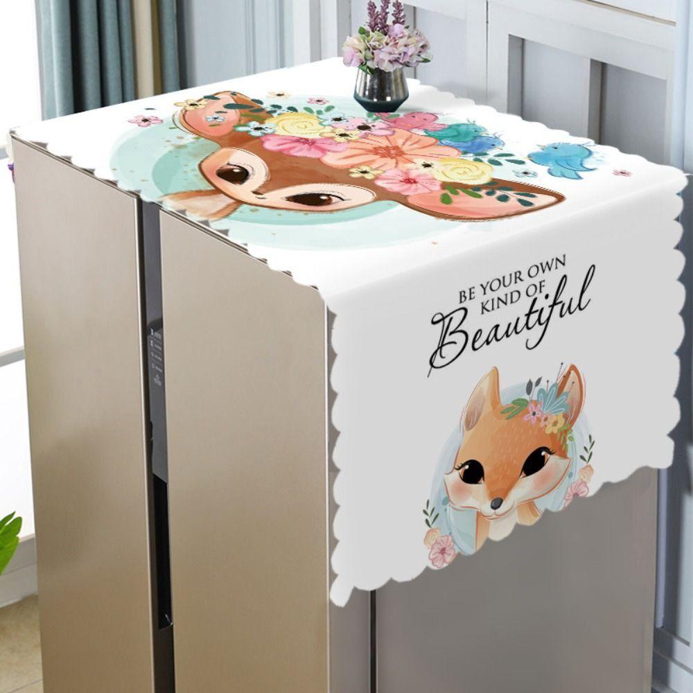 Cartoon Washing Machine Cover Oil Proof Refrigerator Cover Cloth Double/Single Door Fridge