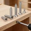 304 Stainless Steel Countersunk Head Screws Universal M2-M4 Phillips Screws Security Self Tapping Screws for Furniture Repairs