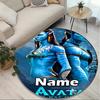 Custom Name Personalized Avatar Print Round Rug, Versatile Home Decor Carpet, for Playroom, Apartment, Balcony, Entryway, Hallway Gift