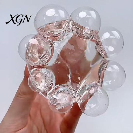 Bubble Popping Stress Ball 1/2/3Pcs Relief Squeeze with Injector DIY Elastic Toy Sensory Anti-anxiety Clear
