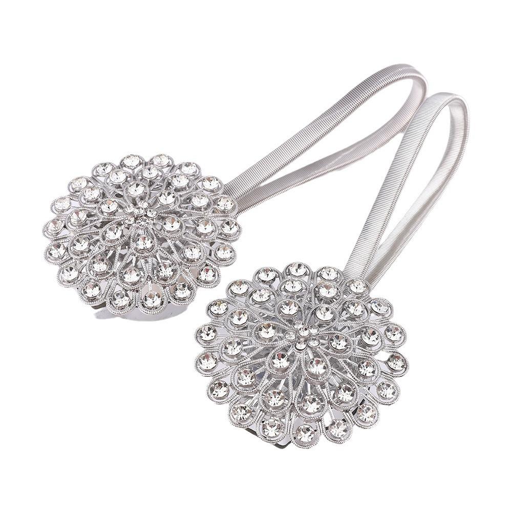 Funkelnde Kristall-Vorhang-Raffhalter Magnetverschluss Vorhang-Raffhalter Modernes Zuhause