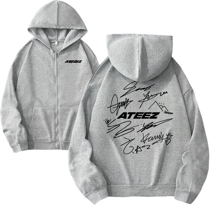 K-pop Zipper Hoodie for Woman High Quality Hooded Long Sleeve Jackets All Season Female Urban Sweatshirts
