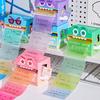 Cartoon Memo Pad Paper Pull Out Design Dopamine Sticky Notes Pearlescent Transparent Self-Adhesive Student Mistake Notepads