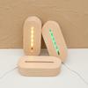 Solid Wood Oval Acrylic Night Light Base Stand USB Powered Stand Customized 3D Laser Song Lamp Accessories Supplies