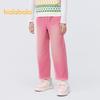 Pantalon Droit en Velours Côtelé Doublé Polaire Fille Balabala
