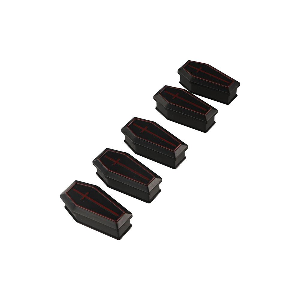 5 Stück Schwarze Miniatur Leere Sargboxen Abnehmbare Leckerli Sargboxen Bar Party Dekoration