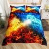 Cartoon Kawaii Unicorn Duvet Cover Set Girly Fantasy Star Moon Galaxy Bedding Set Twin King Microfiber Leaves Comforter Cover