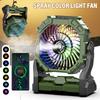 Wireless Camping Fan 4LED 7colors Light Control Electric Fan with 360°Rotation Hanging Hook, Portable Misting Humidifier