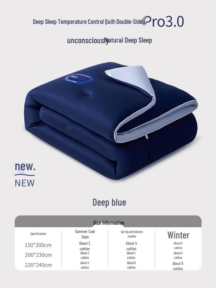 Soybean Fiber Temperature-Control Quilt: All-Season Warmth, Machine Washable, for Spring, Autumn, and Winter in Single or Double Sizes