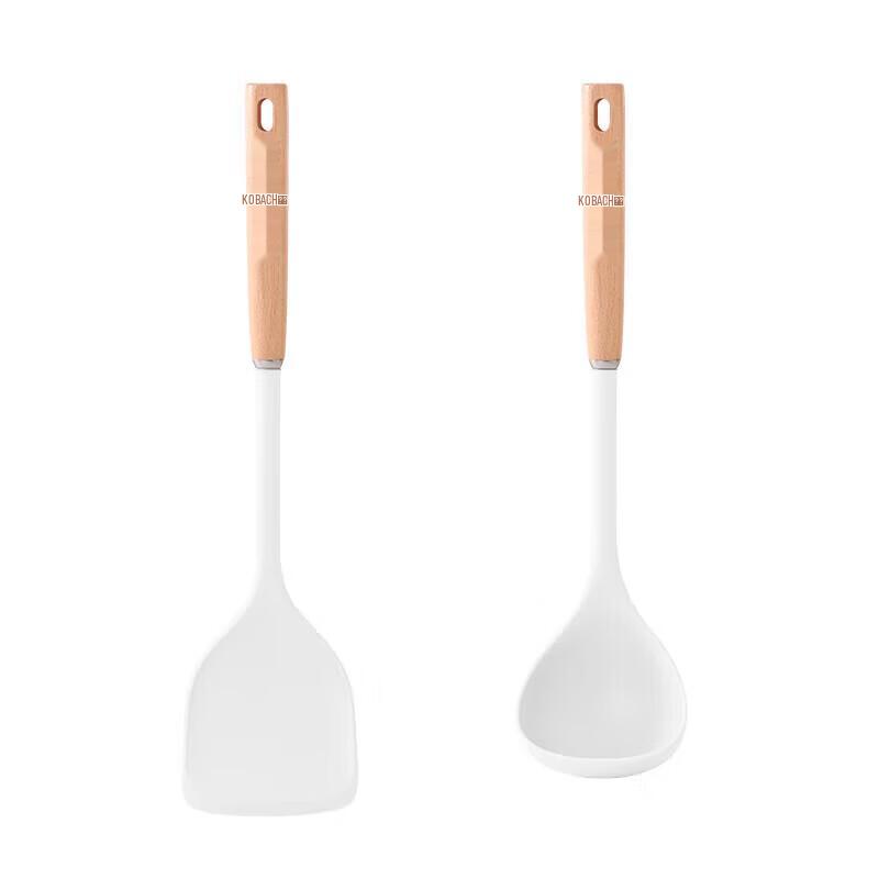

Kangbah Quiet Kitchen Beech Wood Silicone Spoon & Spatula Set