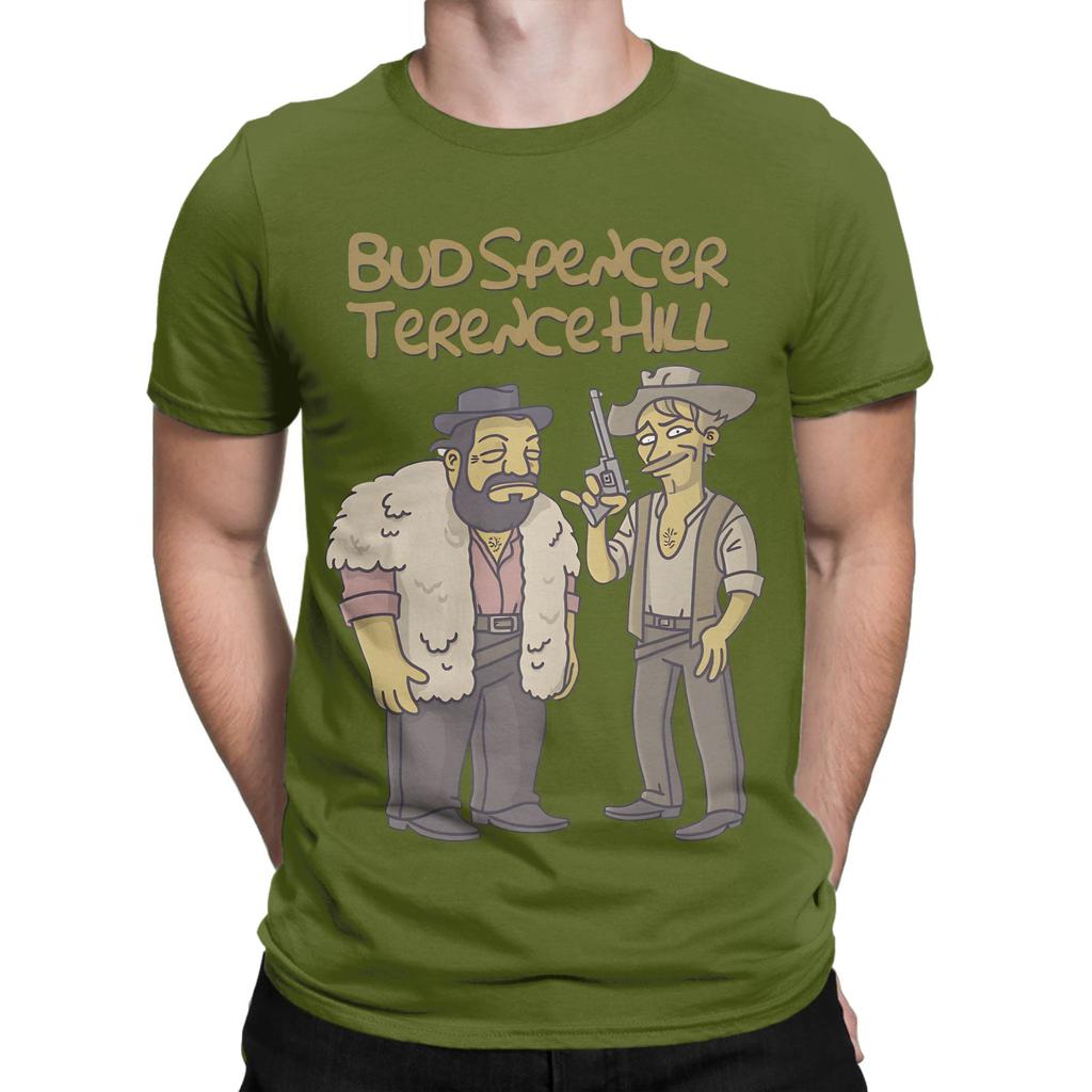Bud Spencer And Terence Hill T Shirts Unisex 100 Cotton Novelty Tshirts Crew Neck Tees Short Sleeve Tops New Arrival