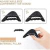 4 Pairs Toe Filler Inserts Adjustable Toe Plug Reusable Shoe Filler For Too Big Shoes For Women Men Unisex Pumps Flats Sneakers - Black + Beige