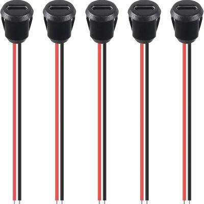 5PCS Type-C Female 2 Pin Type-C Female Socket Connector Waterproof Jack Female Charging Port 3A USB-C Charger Plug Socket 2025