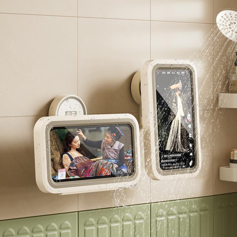 Jopree X95 Waterproof Shower Phone Holder 360 Rotation Wall Mount Bathroom Case Anti-Fog Touch Screen Stand for iPhone Samsung