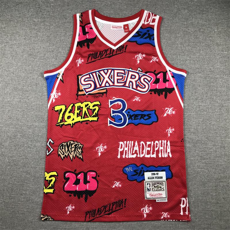 Amerikanisches Trikot Lakers Knicks Magic Speziell Retro-Stil Trend Sport und Freizeit Graffiti Camouflage Basketballtrikot Herren