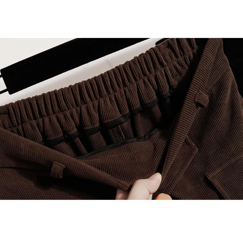 DIMANAF 2025 Herbst Übergröße Lange Damenröcke Elastischer Bund Übergröße Taschen Elegant Hohe Taille Röcke A-Linie
