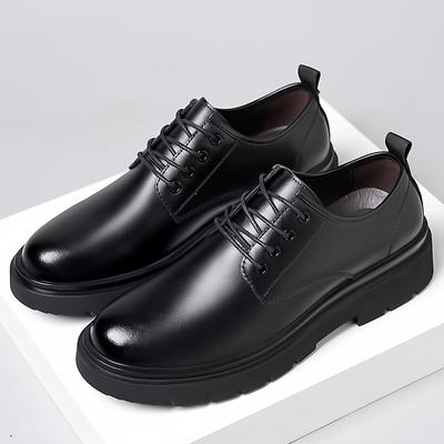 High Quality Brand Thick Soled Men's Leather Casual Shoes Interview Business Shoes Soft Soled Comfortable Men's Loafers