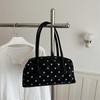 Yogodlns New Large Capacity Shoulder Bags Zipper Polka Dot Bowling Underarm Bags For Women Minimalist Shopper Handbag