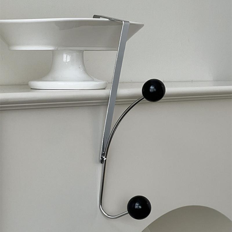 Over-The-Door Iron Hook Rack Easy Install,Heavy-Duty Metal Hooks For Coats,Hats Perfect For Bedroom, Kitchen & Bathroom Storage