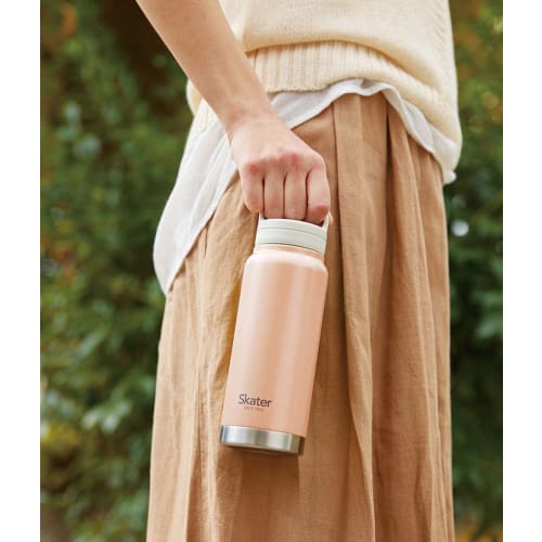Skater Thermal/Cold Stainless Steel Mug Bottle 500ml with Screw Handle Dull Pink STSC4-A