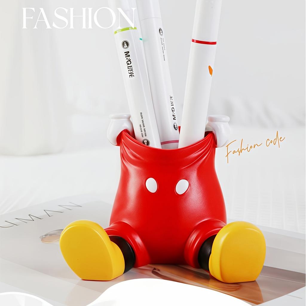 Disney Mickey Mouse Creative Pen Holder Cartoon Storage Bucket Color Matching Suitable for Desktop Practical and Fashionable