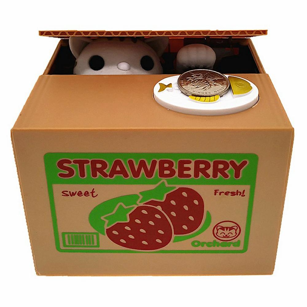 

Мультяшний кіт, що їсть гроші, скарбничка, електронна скарбничка для монет, інтерактивна голосовий дитячий іграшка E