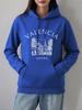 Valence Espagne Impression Locale Sweat-shirts à Capuche Femmes Hiver Polaire Chaud Pulls Décontractés Poches Sweat-shirts Vêtements Confortables Amples