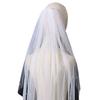 Bridal Veil with Faux Pearls Embellishment Women Lightweight Breathable Tulle Bride Veil Lightweight Short Bridal Veil