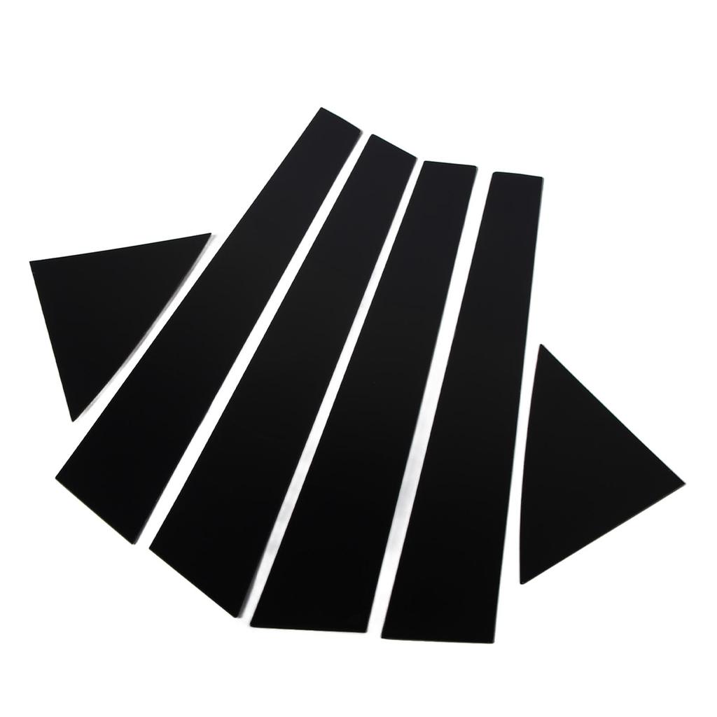 6pcs Window Pillar Post Trim Anti Scratch Glossy Black B Pillar Cover Sticker Replacement for Kia