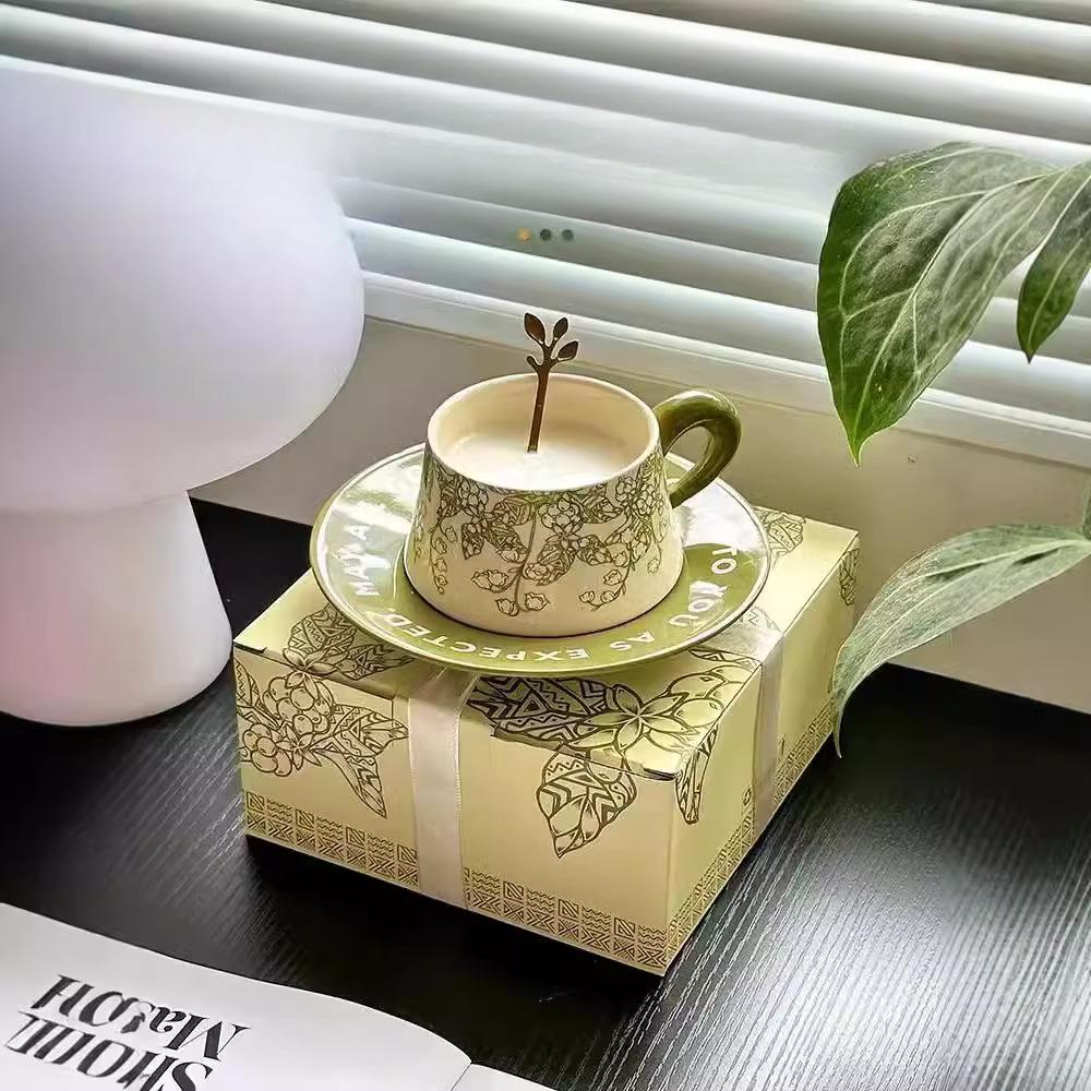 Vintage Lily of The Valley Ceramic Egg Cup Coffee Cup Saucer Latte Latte Flower Cup Afternoon Tea Exquisite Souvenir Gift